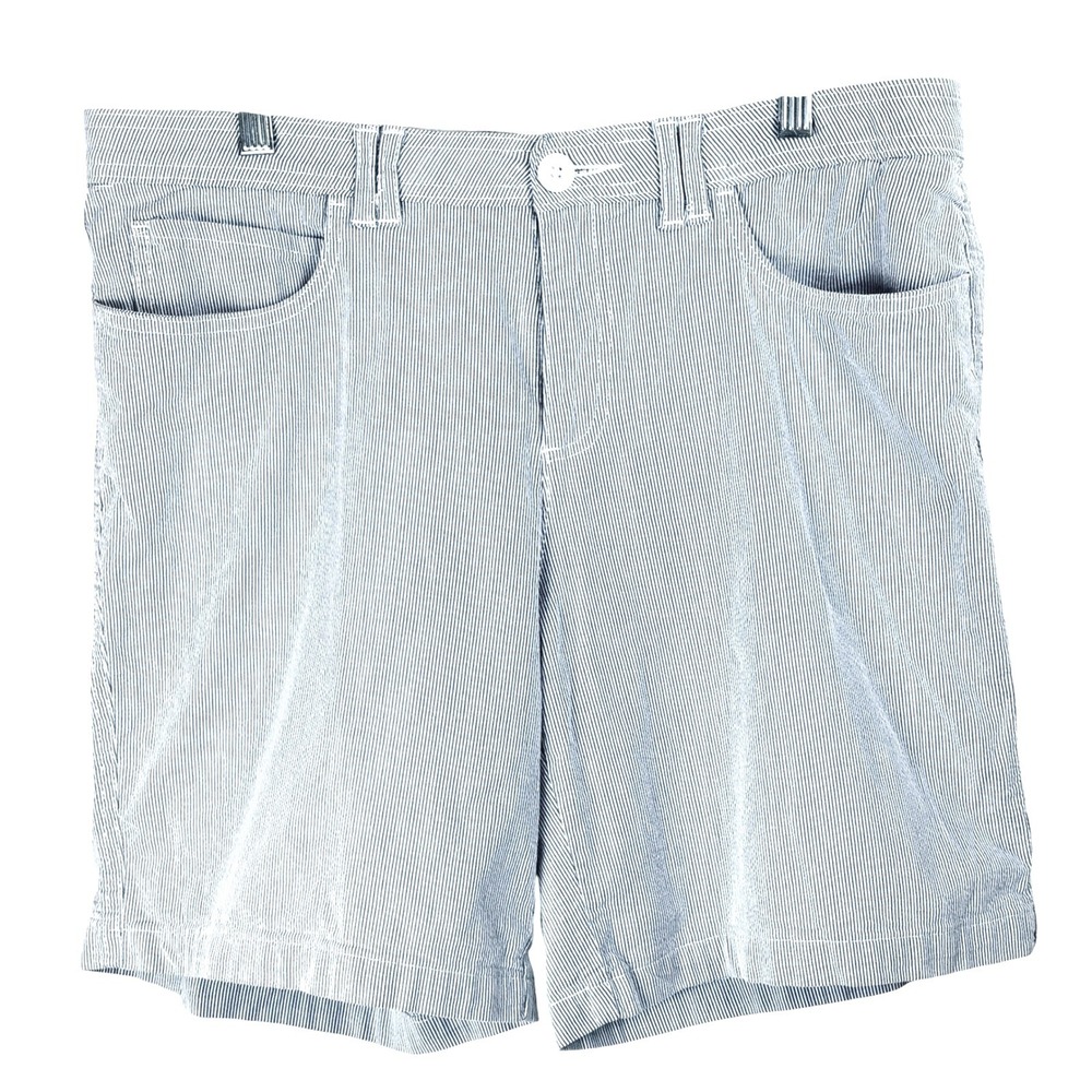 Riders by Lee Blue White Pinstripe Shorts Womens 14M‎ Stretch Seersucker Style